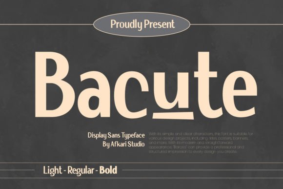 Bacute: A Display Font for Creative Projects