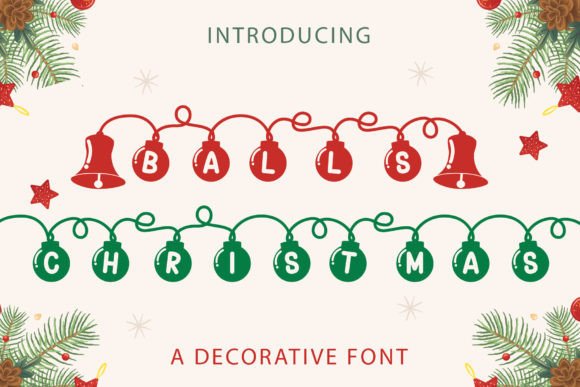 Balls Christmas Font