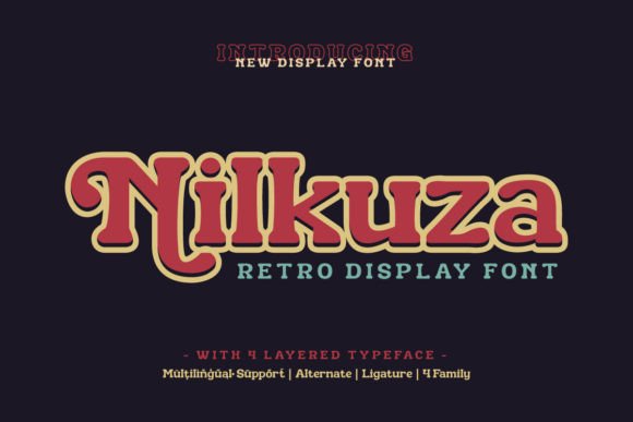 Nilkuza Font: Retro Display Style