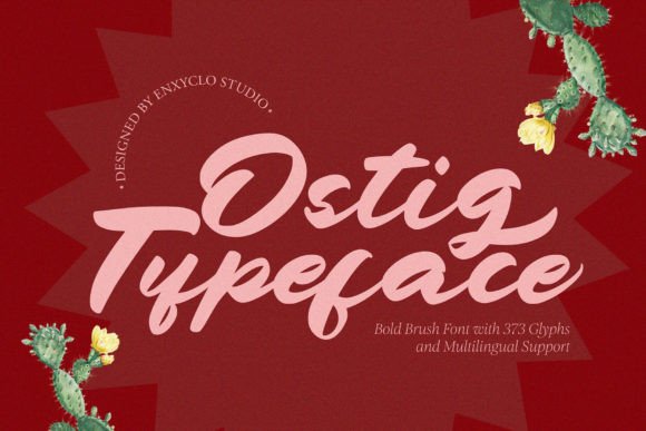 Ostig: Bold Brush Display Font