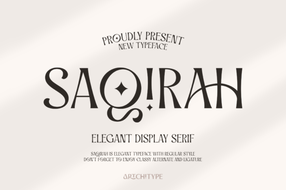 Saqirah: A Classy Display Font for Marketers