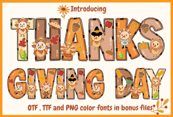 Thanksgiving Day Font for Web Design